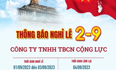 Cộng Lực Thông Báo Lịch Nghỉ Lễ Quốc Khánh 2/9/2023